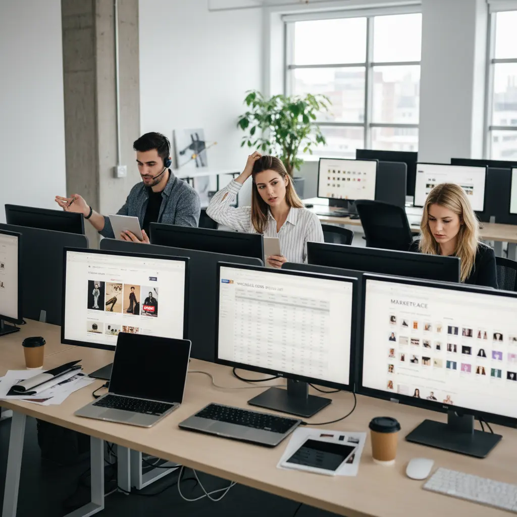 Fashion team managing orders across ecommerce, wholesale, and marketplaces