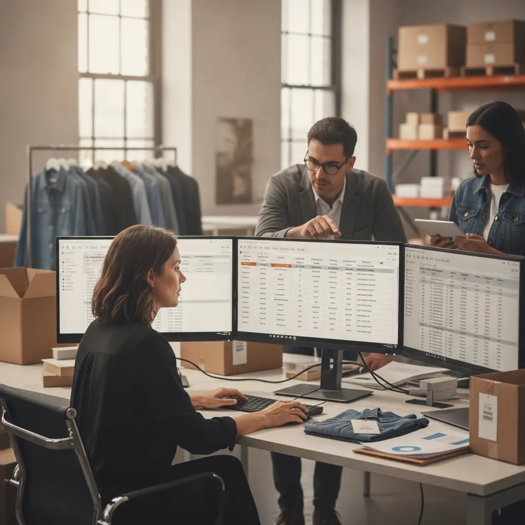Fashion operations team investigating Shopify inventory sync issues across wholesale, warehouse, and returns systems
