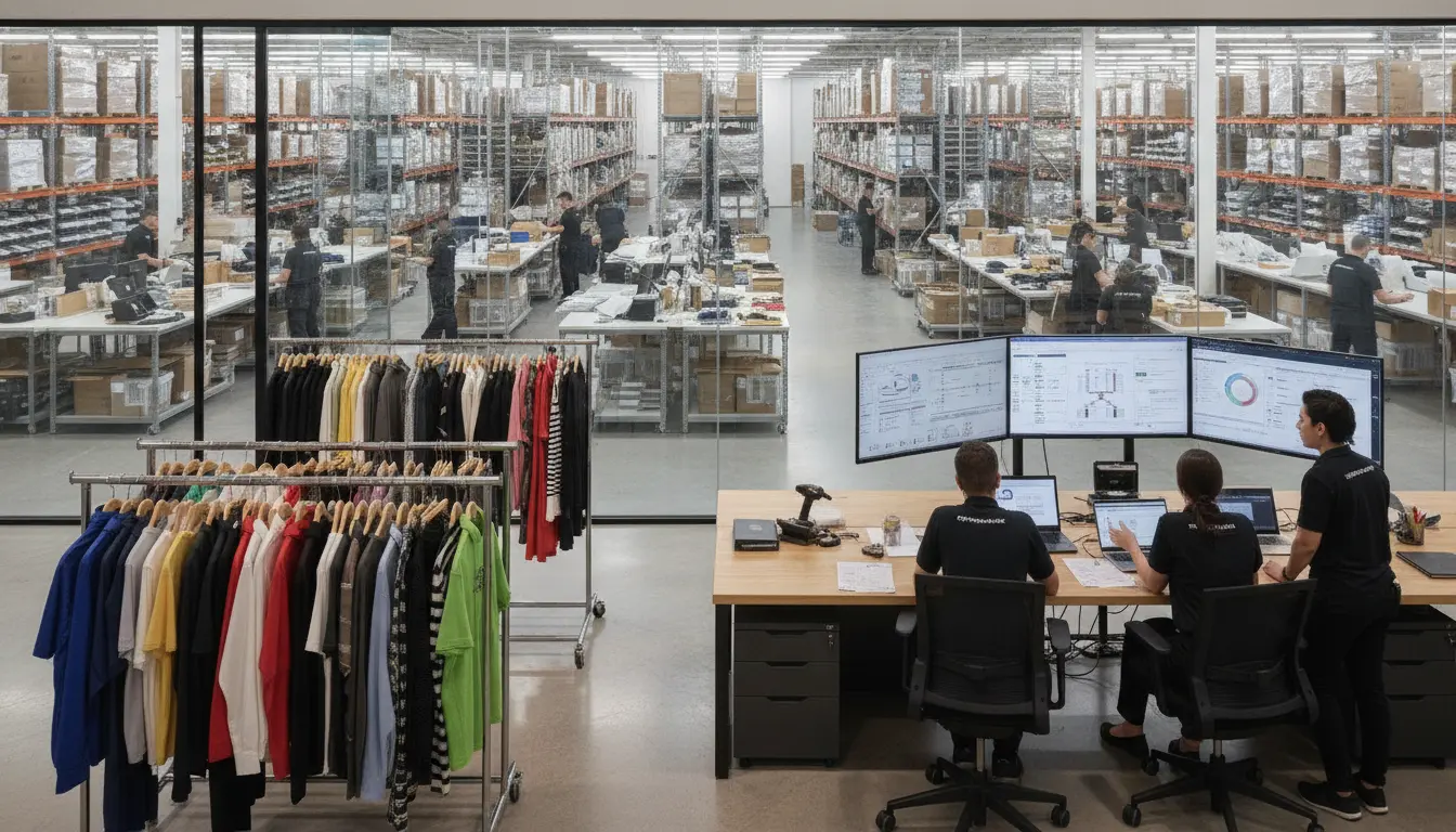 Fashion operations team managing retailer dropship orders, inventory availability, and warehouse fulfillment