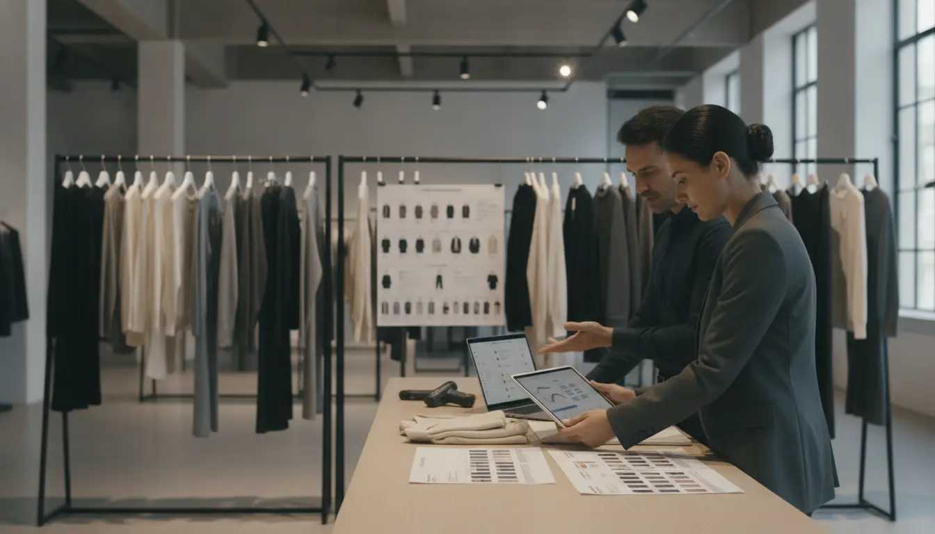 Fashion team reviewing apparel SKUs for keep, fix, or retire decisions
